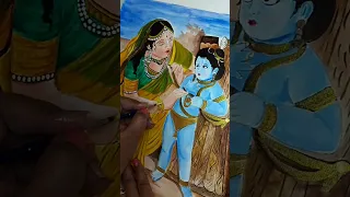 Krishna Yashoda Damodar Leela 🪷... #kartikmonth #damodarleela #krishna #painting