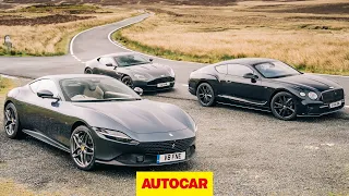 Ferrari Roma v Aston Martin DB11 AMR v Bentley Continental GT | The world's best grand tourer?