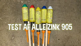 TEST AF ALLE ZINK 905 - Fyrværkeri test 2021-2022
