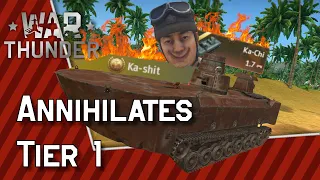 War Thunder but the Ka-Chi annihilates Tier 1 Tank RB [Summer Landing Event]