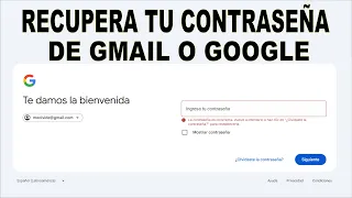 Como recuperar mi contraseña de Gmail o Google 2024 🔐 Sin número y correo de recuperación