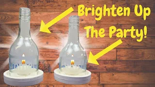 DIY Upcycle and Illuminate - Wine Bottle Candle Holder