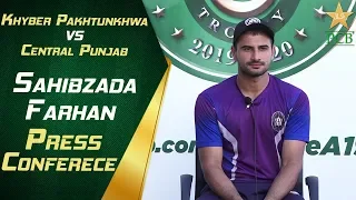 Sahibzada Farhan Press Conference | Khyber Pakhtunkhwa vs Central Punjab | Quaid e Azam Trophy 2019