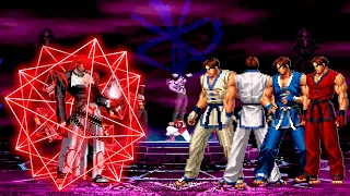 [KOF Mugen] Destructive God Iori vs Kim Kaphwan Team