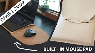 DIY Leather Laptop Sleeve w/ Secret Mouse Pad