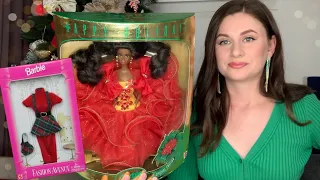 Распаковка Barbie Happy Holidays 1993 + аутфит Fashion Avenue 1995