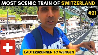 Most Scenic train Journey of Switzerland | LAUTERBRUNNEN to WENGEN