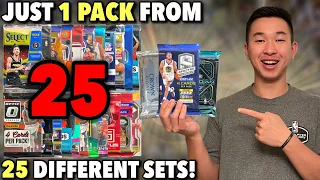 Opening ONE random basketball pack from 25 DIFFERENT SETS! 🔥