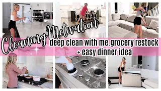 *NEW* EXTREME CLEANING MOTIVATION GROCERY RESTOCK + EASY DINNER IDEA TIFFANI BEASTON HOMEMAKING 2023