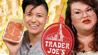 Kristin And Jen Try Every Trader Joe's Mac N' Cheese | Kitchen & Jorn