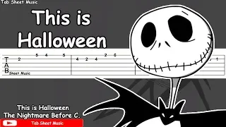 This is Halloween - The Nightmare Before Christmas Guitar Tutorial