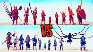 SAMURAI TEAM vs MELEE TEAM | TABS - Totally Accurate Battle Simulator