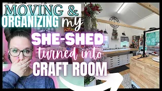 😱YOU HAVE GOT TO SEE MY SHE-SHED TUNRED CRAFT ROOM ! EXTREME CRAFT ROOM ORGANIZATION😱