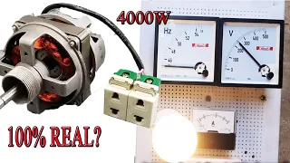 Real or Fake? #Fan motor convert into a high power generator 220V |Experiment 2022