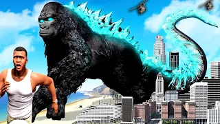 KONGZILLA Saves Los Santos From Mechagodzilla  | GTA5 GAMEPLAY