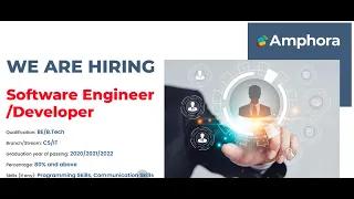 AMPHORA HIRING 2020-2022 CANDIDATES | CTC -10LPA |BE/BTECH ELIGIBLE | APPLY NOW