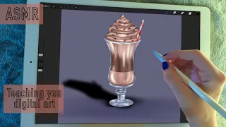 😴 iPad ASMR - Painting a milkshake - Pure Whispering - Writing Sounds