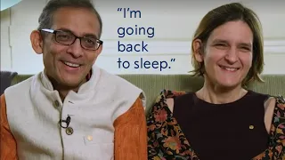 Esther Duflo and Abhijit Banerjee on receiving the Nobel Prize call