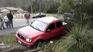 Idiots pull truck out of ditch the hard way