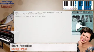 🎹 Crazy - Patsy Cline Piano Backing Track with chords and lyrics