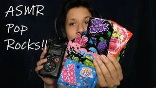 ASMR Pop Rocks, Mouth Sounds, Inaudible Whispering, Fizzing, Crackling Sounds + Ear to Ear w/ Tascam