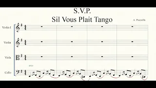 PIAZZOLLA   S V P  Sil Vous Plait TANGO   String Quartet Arrangement