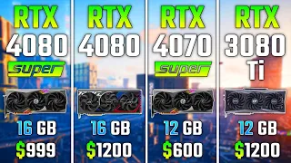 RTX 4080 SUPER vs RTX 4080 vs RTX 4070 SUPER vs RTX 3080 Ti | Test in 7 Games