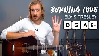 Play 'Burning Love' by Elvis Presley with just 4 chords