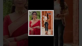 Tollywood actress in saree vs jeans