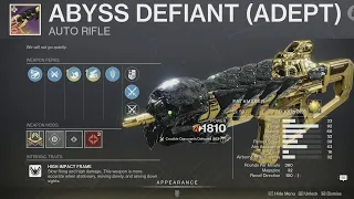 was (adept) worth it? | Abyss Defiant God Roll PvP