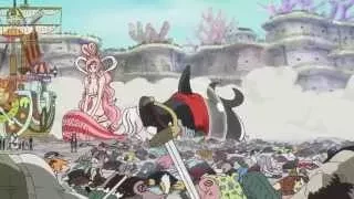 Luffy uses The Color Of Conqueror's Haki Against 50,000 Fishmen