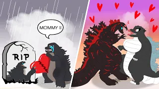 MOMMY!!! Please Come Back - Very Sad Story But Happy Ending | POOR BABY GODZILLA LIFE