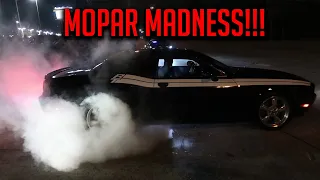 MOPARS SEND IT & 350Z CRASHES LEAVING CAR MEET!!!