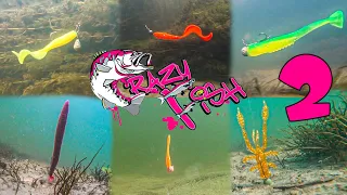 Силикон CRAZY FISH, игра приманок под водой. NIMBLE, POLARIS, VIBRO WORM...