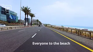 Journeying to the seaside 🌊 via Haifa. Israel today.📽️[4K/60fps]