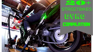 20+ STREETBIKES DYNO COMPILATION          BONUS FOOTAGE OF TURBO GSXR