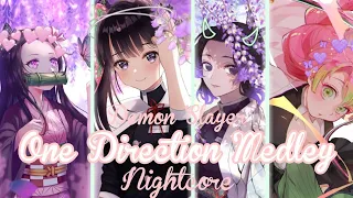 ONE DIRECTION Medley - Nightcore /Demon Slayer