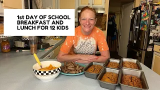 1st DAY OF SCHOOL BREAKFAST AND LUNCH FOR 12 KIDS