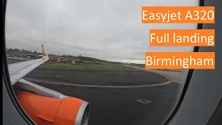 Window seat (landing) - Easyjet A320: Edinburgh (EDI) to Birmingham (BHX)