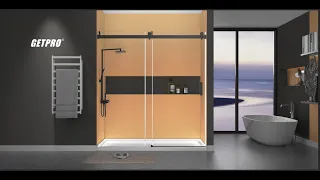 GETPRO soft closing system single sliding shower door SS08