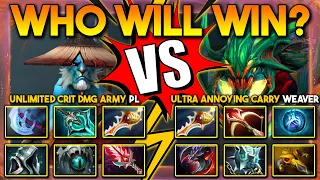 WHO WILL WIN? Between Unlimited Crit Army Phantom Lancer Vs. Ultra Annoying Carry Weaver DotA 2