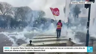 Francia: novena jornada de protestas, la más violenta desde que comenzó huelga por reforma pensional