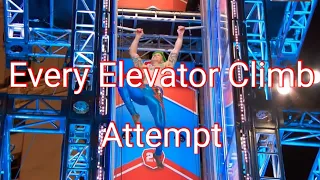 Every Elevator Climb Attempt in American Ninja Warrior