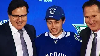 Canucks draft Quintin Hughes with seventh pick in NHL Draft