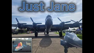 Avro Lancaster NX611 'Just Jane' Engine fire up, taxy run and high powered run. Spitfire flypast