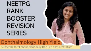 Ophthalmology High Yield |NEETPG Rank Booster Revision series