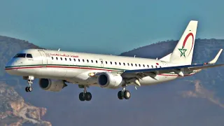 Royal Air Maroc Embraer ERJ 190 Landing at Athens Airport | Plane Spotting & ATC | Windy Landing