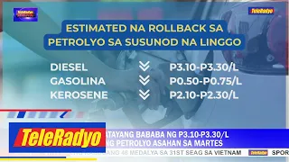 Presyo ng diesel tinatayang bababa ng P3.10-P3.30/L | TELERADYO BALITA (15 May 2022)