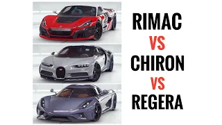 Asphalt 9 - (Max)Rimac vs Chiron vs Regera