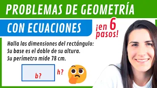 PROBLEMAS de GEOMETRÍA con ECUACIONES 🔼 Figuras Geométricas